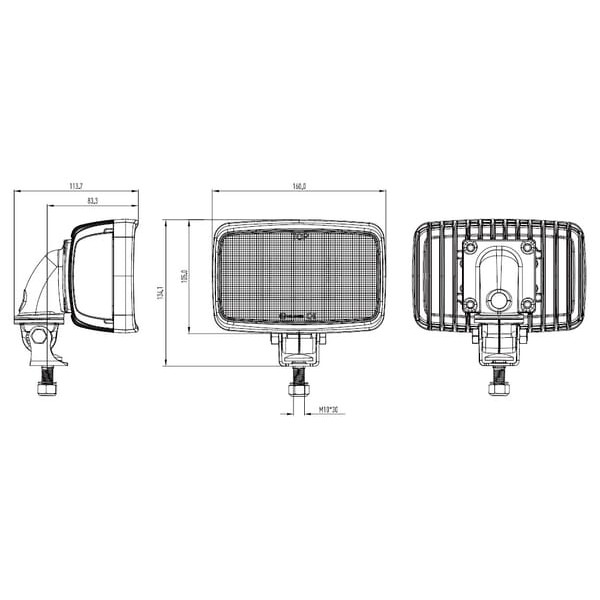 Lampa robocza LED, prostokątna 90W 6000lm LA104211 | Exvi