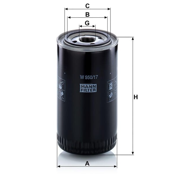 Filtr oleju Mann & Hummel W95017 | Exvi