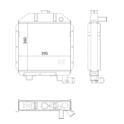 Chłodnica wody pasująca do Case IH 3131579R91N | Exvi