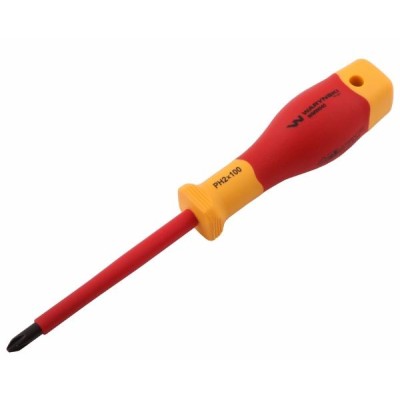 Wkrętak PH2 100 mm izolowany VDE stal S2 WMW045 | Exvi