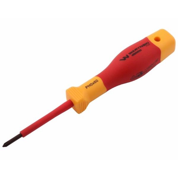 Wkrętak PH0 60 mm izolowany VDE stal S2 WMW050 | Exvi