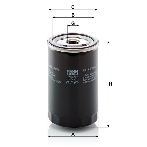 Filtr oleju W7194 | Exvi