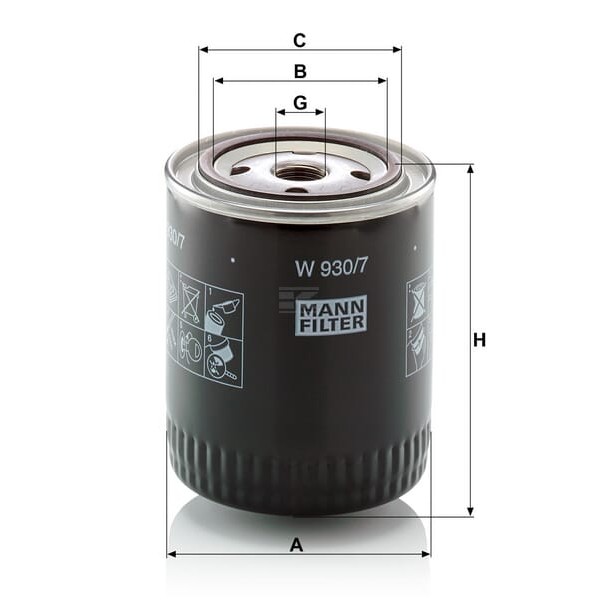 Filtr oleju W9307 | Exvi