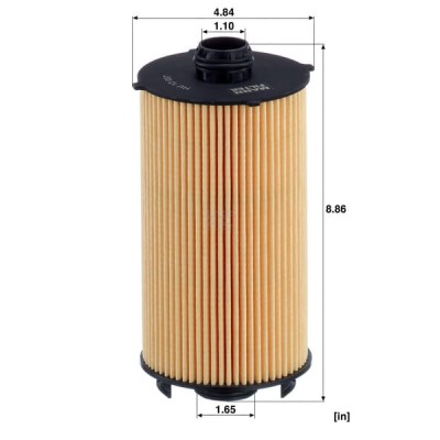 Wkład filtra oleju, nie zawiera elementów HU12007X | Exvi