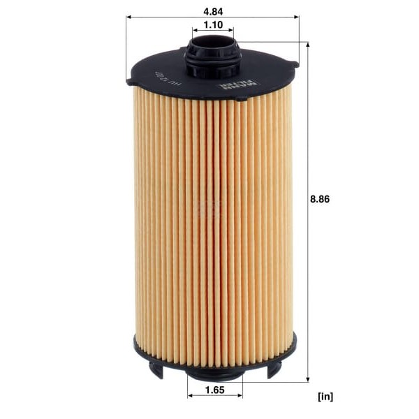 Wkład filtra oleju, nie zawiera elementów HU12007X | Exvi