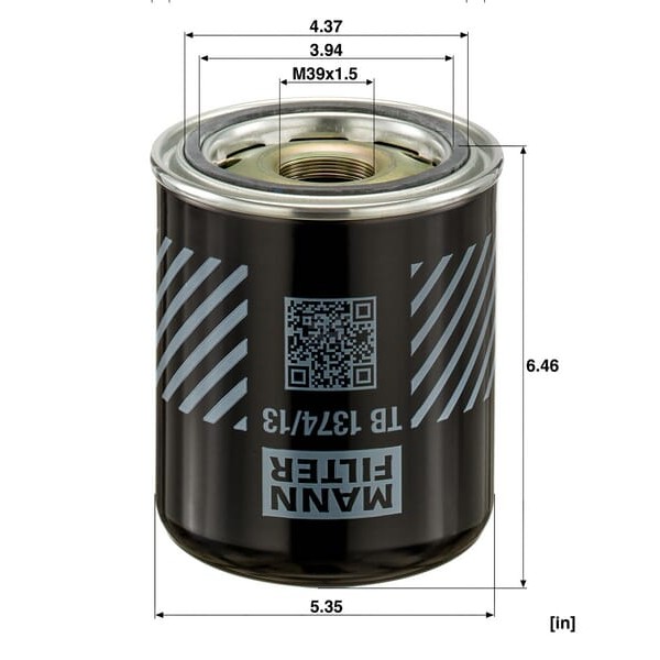 Filtr osuszacza powietrza pneumatycznego TB137413X | Exvi