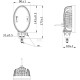 Lampa robocza LED, owalna 24W 2240lm światło LA10445 | Exvi