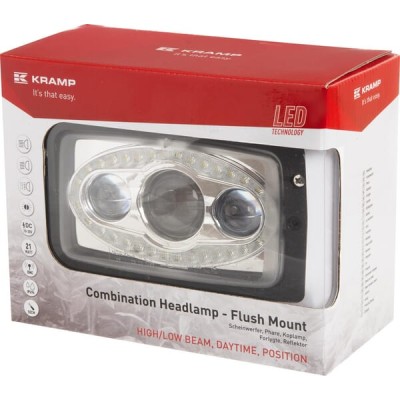 Reflektor przedni LED, 24/22W prostokątny LA10422 | Exvi