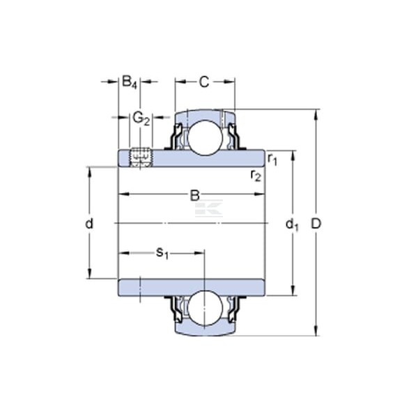Wkład łożyska 35x72x19 mm SKF YAR2072FSKF | Exvi