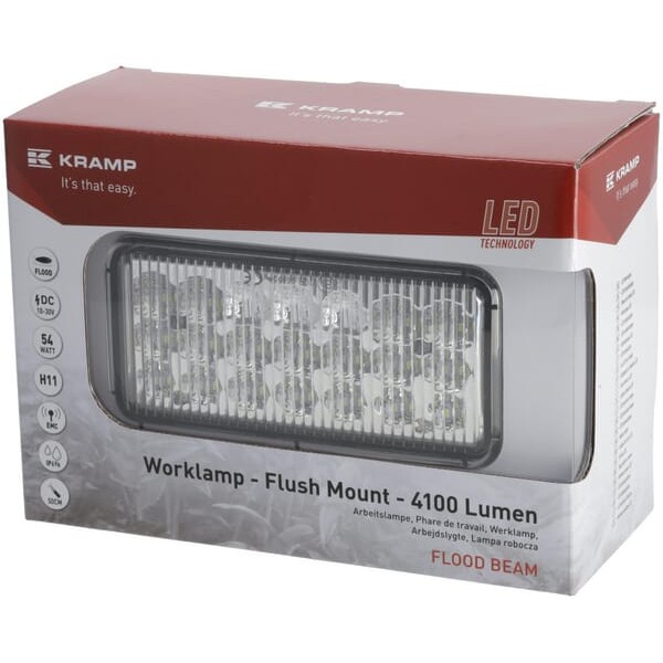 Lampa robocza LED, prostokątna 54W 4100lm LA10420 | Exvi