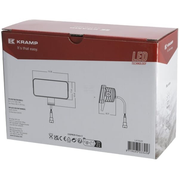 Lampa robocza LED, prostokątna 54W 4100lm LA10420 | Exvi