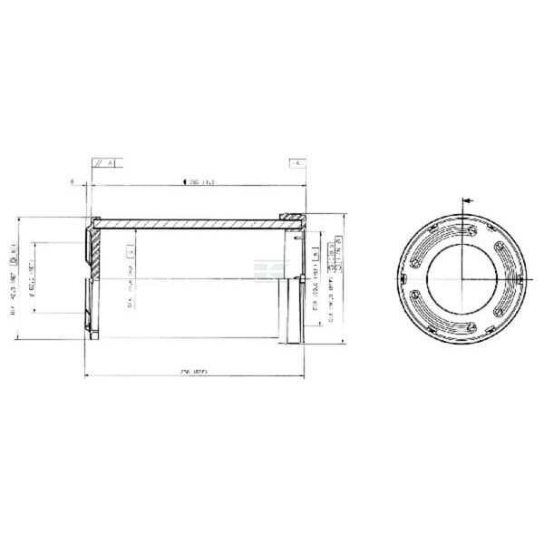 Filtr powietrza wewnętrzny Donaldson P783544 | Exvi
