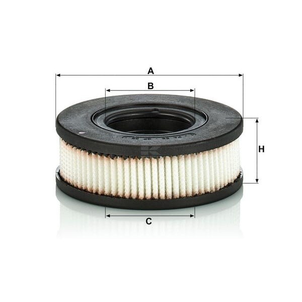 Filtr odpowietrzenia skrzyni korbowej LC9005 | Exvi