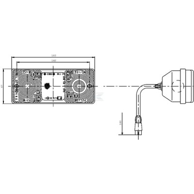 Lampa tylna zespolona 160x67mm, Cobo 02752000 | Exvi