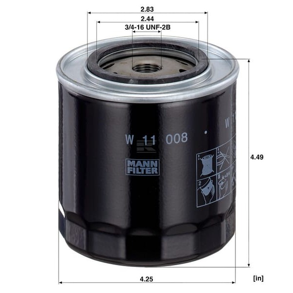 Filtr oleju W11008 | Exvi