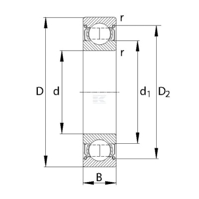 Łożysko kulkowe zwykłe 60x110x22 mm SKF 75006212 | Exvi