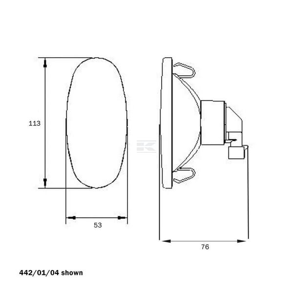 Lampa oświetlania wnętrza kabiny halogenowa 4420104 | Exvi