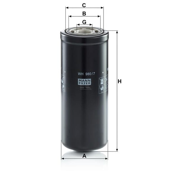 Filtr wymienny oleju WH9807 | Exvi