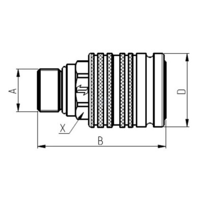 Szybkozłącze gniazdo CPV 1/2" gwint CPV0852215F | Exvi