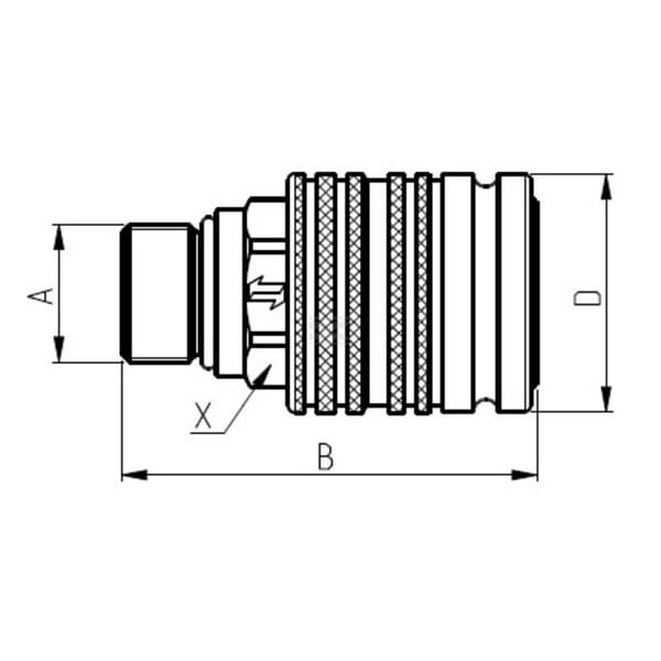 Szybkozłącze gniazdo CPV 1/2" gwint CPV0852215F | Exvi