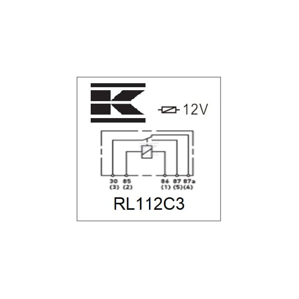 Miniprzekaźnik 12V, przełączanie, 30A/40A RL112C3 | Exvi