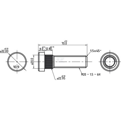 Śruba obręczy koła Case - IH 3220372R2N | Exvi