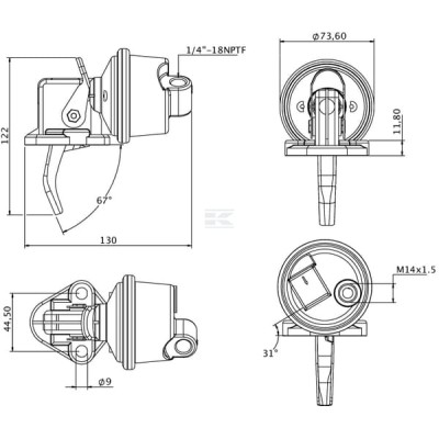 Pompa paliwa zasilająca Kramp J928143KR | Exvi