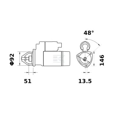 Rozrusznik 12V 4.2kW Z-10 CW Mahle IS1089 | Exvi
