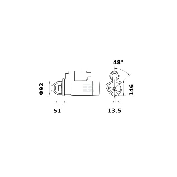 Rozrusznik 12V 4.2kW Z-10 CW Mahle IS1089 | Exvi