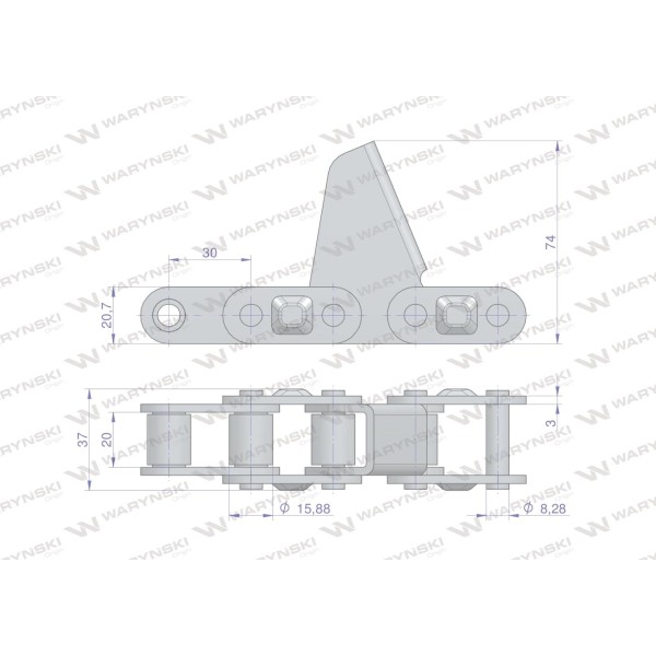 Łańcuch prawy / lewy uniwersalny 593003030001 | Exvi
