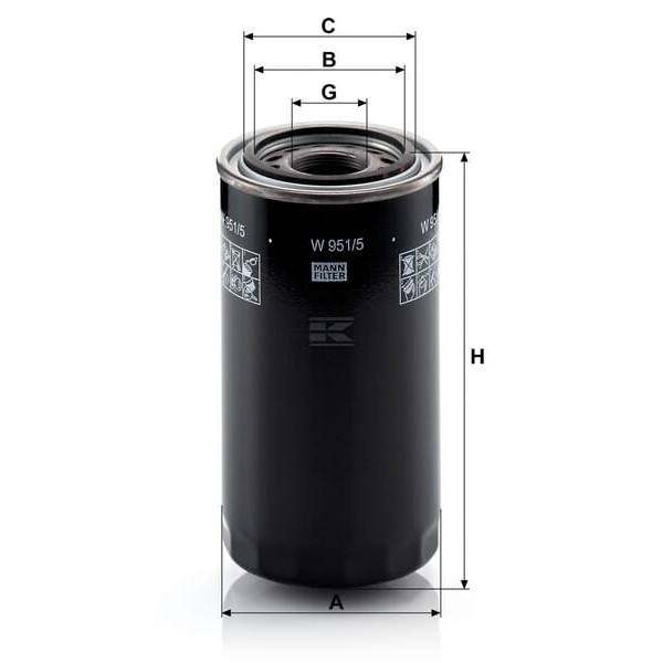Filtr hydrauliczny M&H W9515 | Exvi