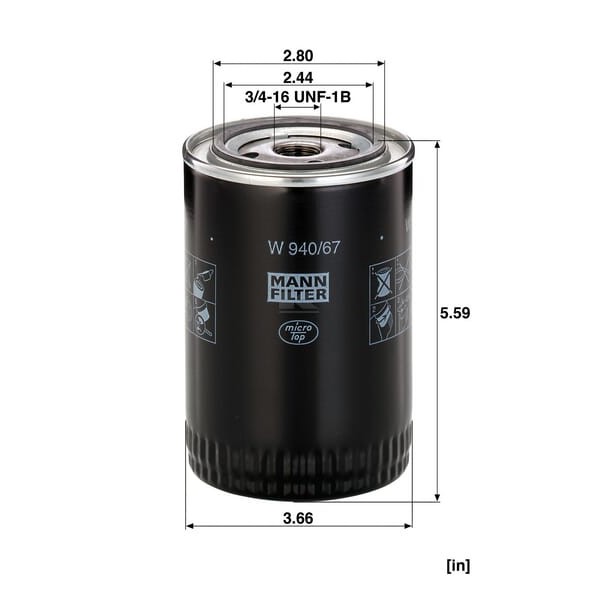 Filtr oleju W94067 | Exvi