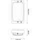 Lampa robocza LED, prostokątna, 27W 3375 lm LA80300 | Exvi