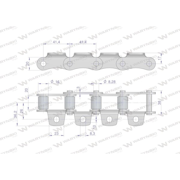 Łańcuch wysypu stary typ zastosowanie 5644710340 | Exvi
