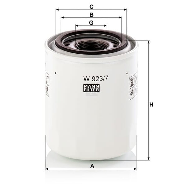 Filtr hydrauliczny M&H W9237 | Exvi