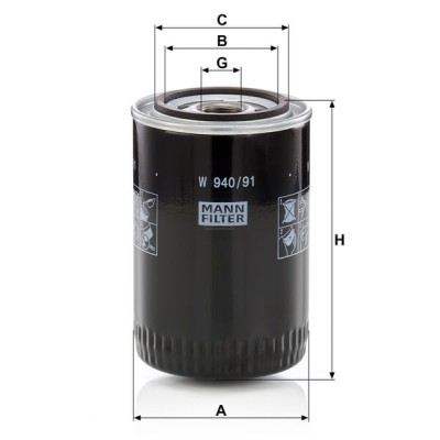 Filtr oleju W94091 | Exvi