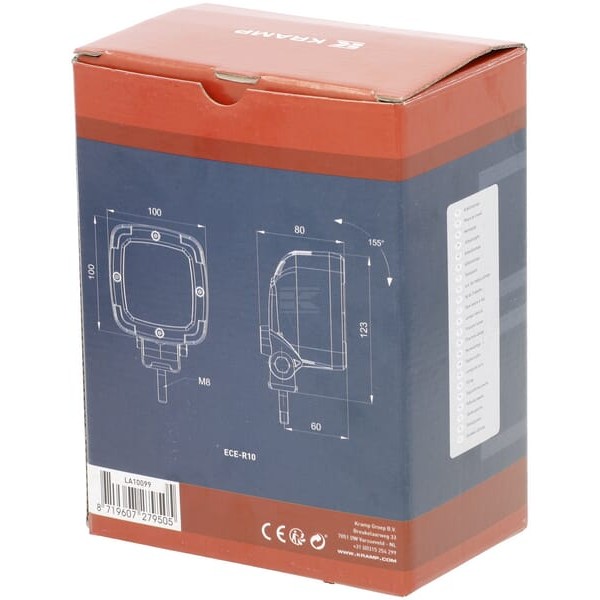 Lampa robocza LED, kwadratowa 13.5W 1800lm LA10099 | Exvi