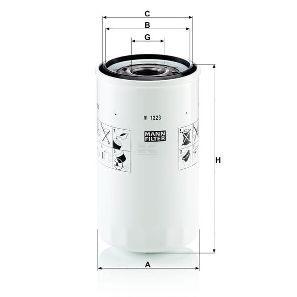 Filtr oleju W1223 | Exvi