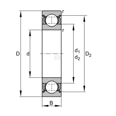 Łożysko kulkowe zwykłe 75x130x25 mm INA/FAG 6215ZZ | Exvi