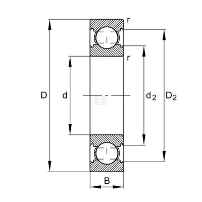 Łożysko kulkowe zwykłe 30x55x13 mm INA/FAG 6006 | Exvi