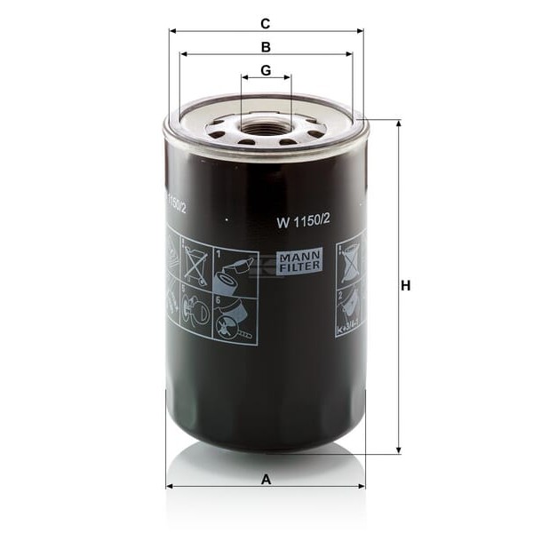 Filtr oleju Mann & Hummel W11502 | Exvi