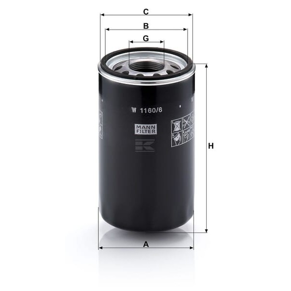 Filtr oleju Mann & Hummel W11606 | Exvi