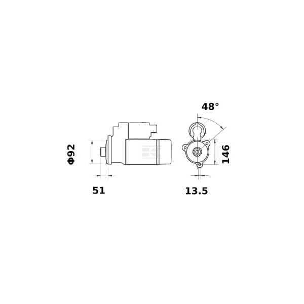 Rozrusznik 12V 4.2kW Z-10 CW Mahle IS1114 | Exvi