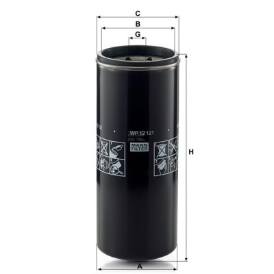 Filtr hydrauliczny WP12121 | Exvi