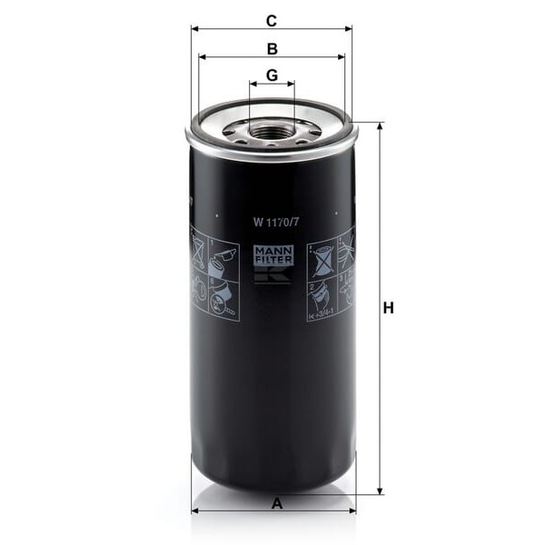 Filtr oleju Mann & Hummel W11707 | Exvi