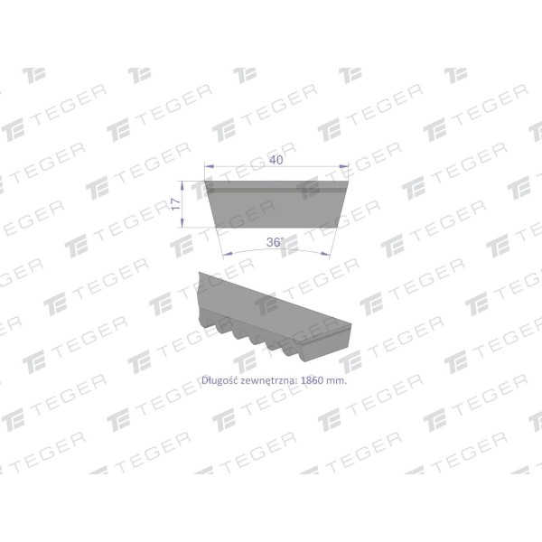 Pas klinowy Hard-Belt (T-751112.0) AP1001161 | Exvi