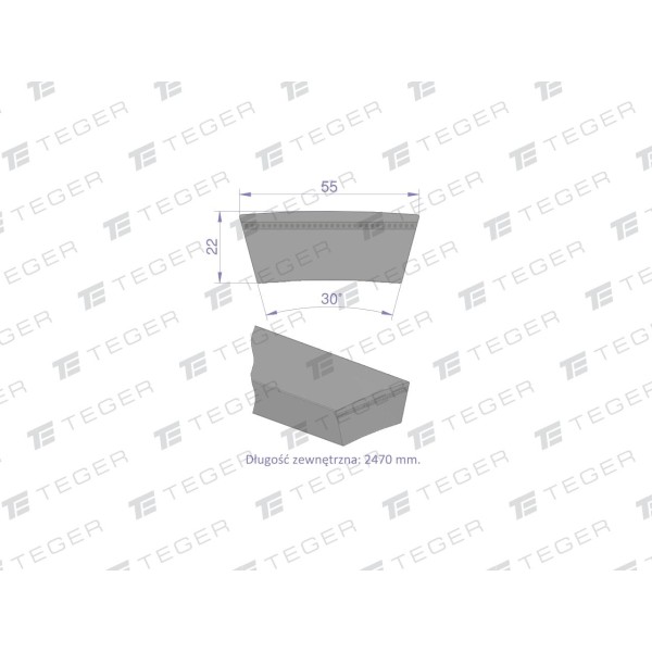 Pas klinowy Hard-Belt (T-609823.0) AP1001225 | Exvi