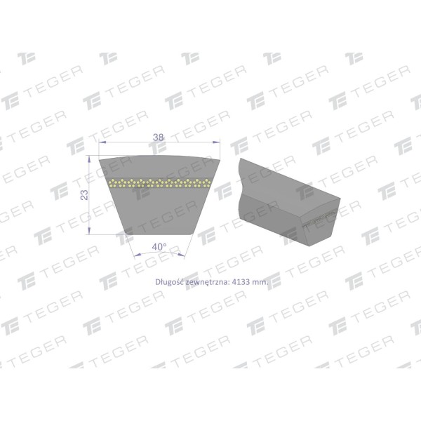 Pas klinowy Hard-Belt (T-630156.0) AP1000980 | Exvi