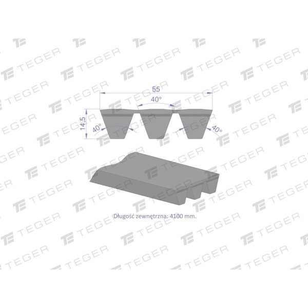 Pas klinowy Hard-Belt (T-653060.0) AP1003653 | Exvi