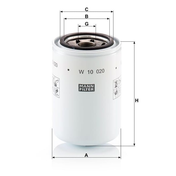 Filter oleju W10020 | Exvi